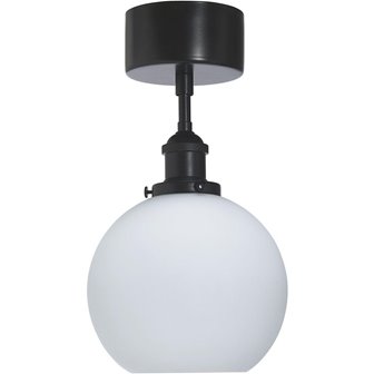 Lampa sufitowa plafon szklana kula Omega czarna